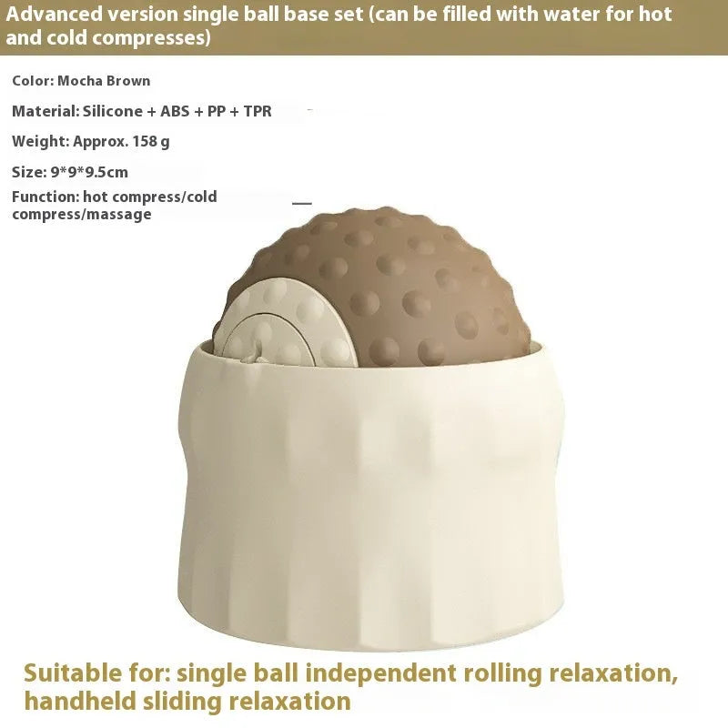 Dual ball massage therapy set for muscle relief with cold and hot compress functionality