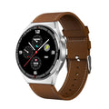 Black smartwatch with 1.28-inch screen on a silicone strap, showing heart rate and time display.