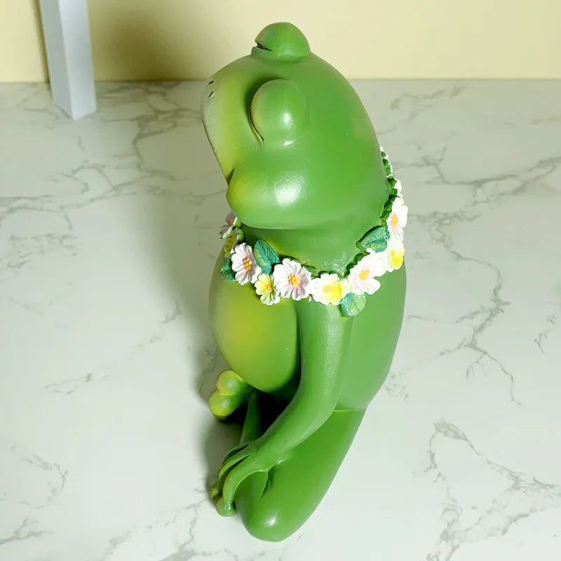 European style magic yoga frog micro landscape ornament in RDW123 colour
