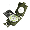 K4074 metal professional outdoor compass with hanging rope and ring, showing scale.