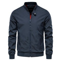 Men's thin casual jacket in polyester fibre showing dark blue, black and army green colour options