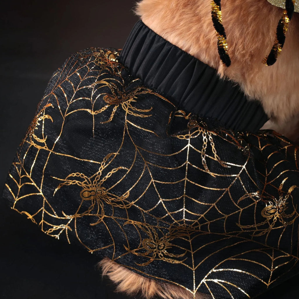 Dog wearing polyester Halloween costume suit in suit colour, available in S M L XL sizes