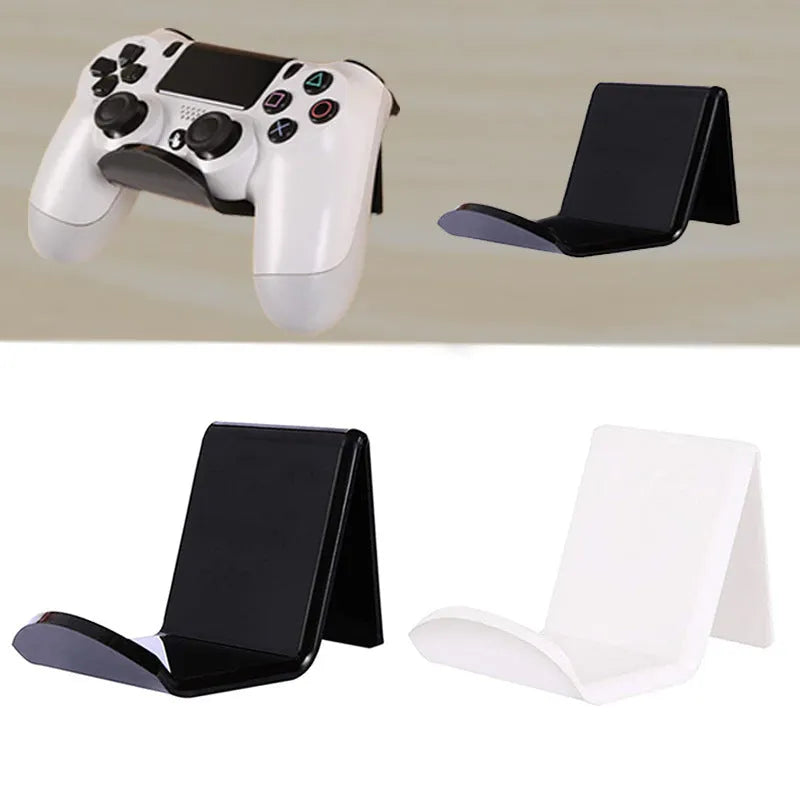 Universal game controller mounting bracket in black, white and transparent colours