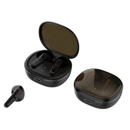 Black PRO30 Bluetooth in-ear earphones with noise reduction and low latency features