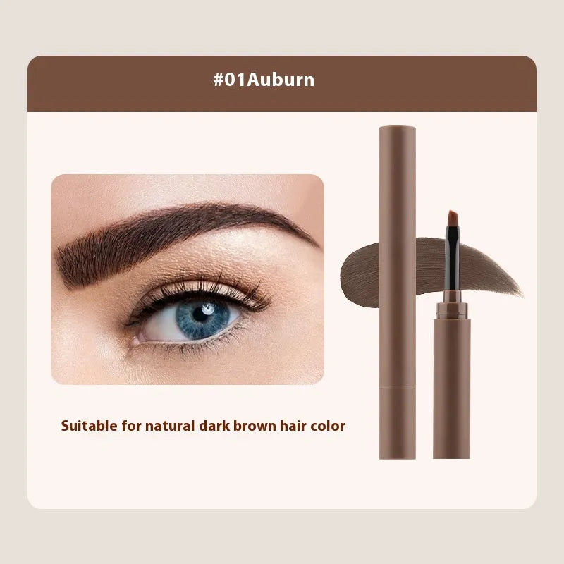 Double-headed eyebrow cream in five colour shades for natural brow definition