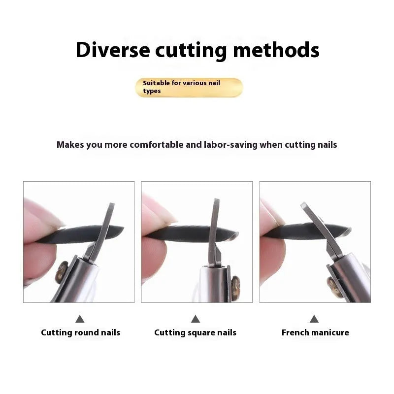 French manicure scissors with U-shaped cutting edge in stainless steel construction