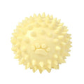 Blue TPR rubber dog chewing ball with footprint texture for dental cleaning, 6cm diameter