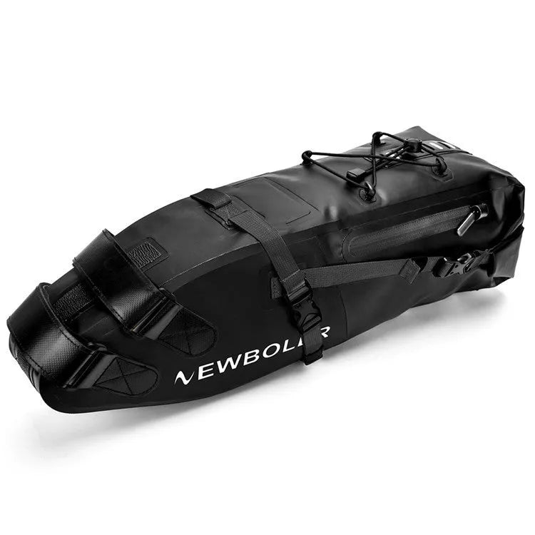 Large waterproof PVC bicycle tail bag in yellow with 13 litre capacity for outdoor cycling storage