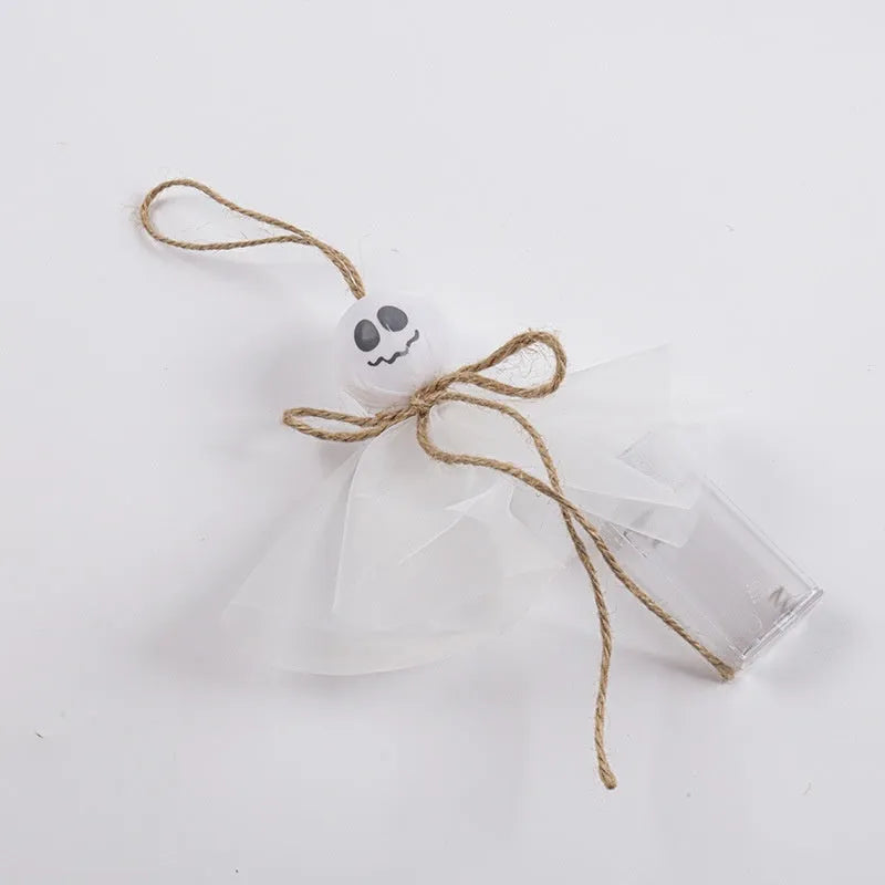 Halloween ghost LED lighting chain with battery box in colourful ghost theme options