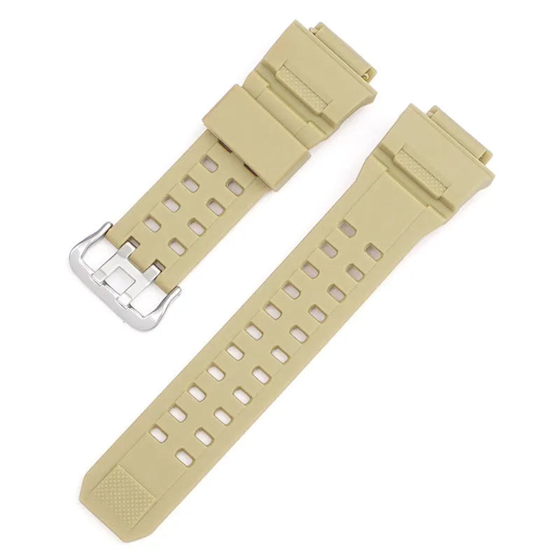 Camouflage TPU watch strap with silver buckle for single hair watch systems