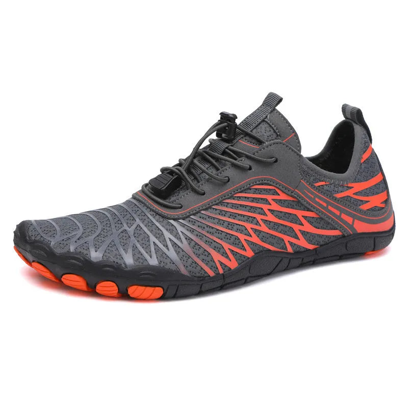 Breathable lace-up casual shoes with non-slip rubber soles in multiple colour options
