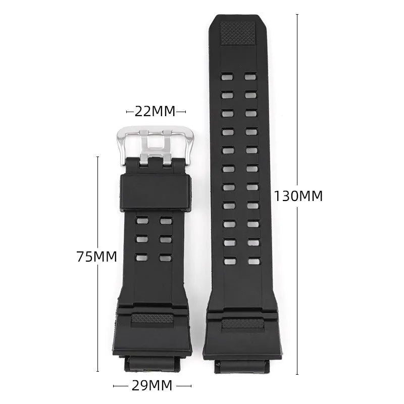 Camouflage TPU watch strap with silver buckle for single hair watch systems