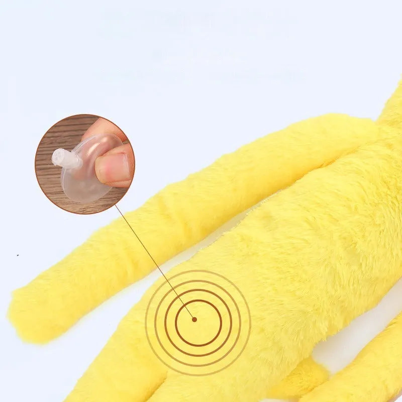 Large pink plush dog chew toy with rattle sound element for golden retriever size breeds