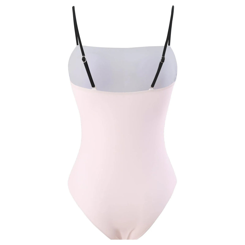 Women's polyester swimsuit bikini set with attached tulle skirt in S, M, L, XL sizes