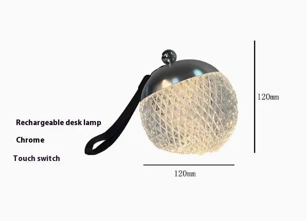 Portable small night lamp with touch switch dimmable LED lighting in minimalist European style
