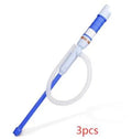 Blue manual siphon pump for fuel and liquid transfer