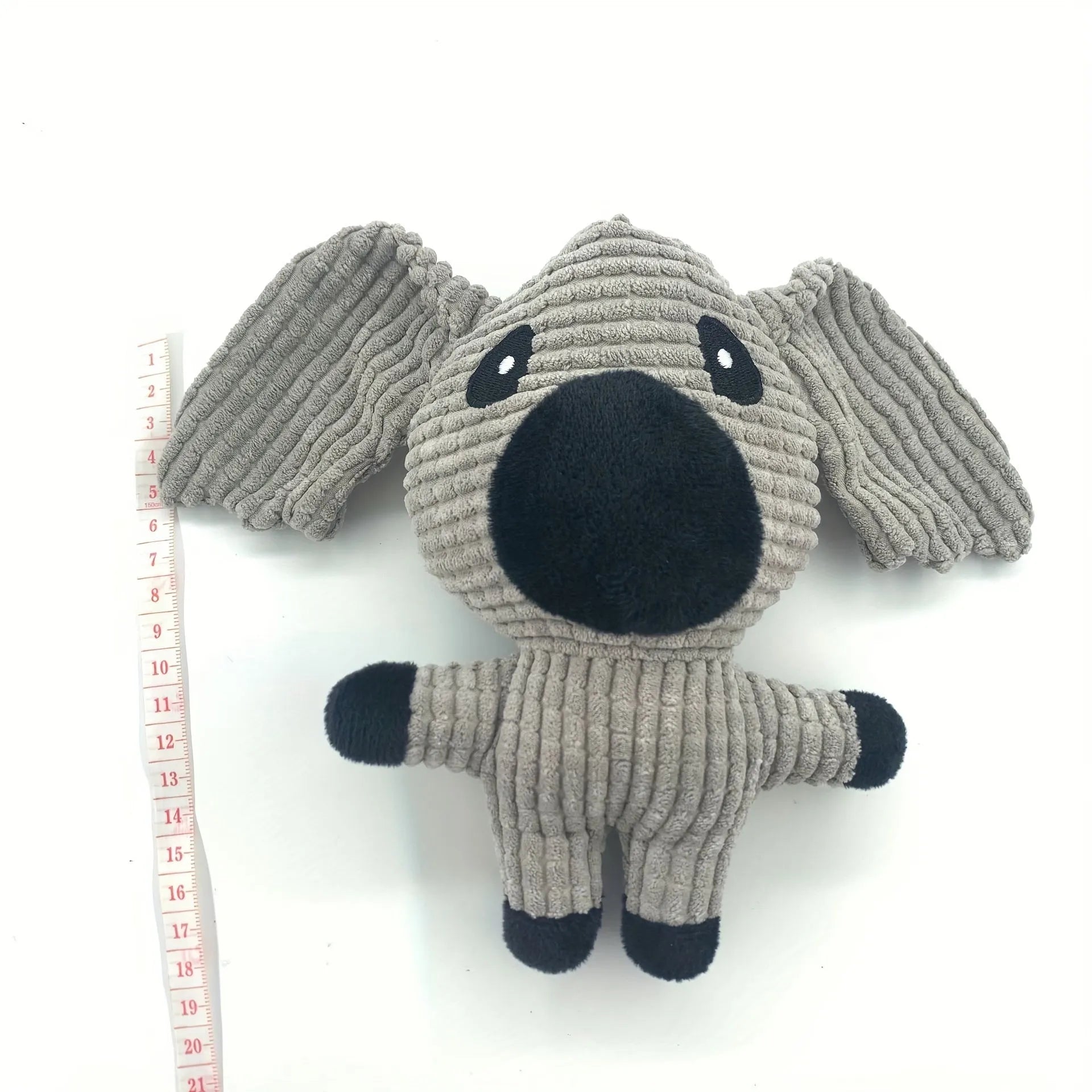 Animal shape plush dog chew toy with squeaker in bright colours