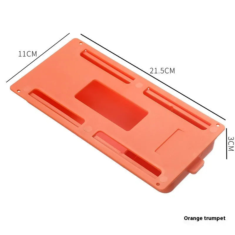 Plastic under table storage drawer with cover and grid compartments in multiple colour options