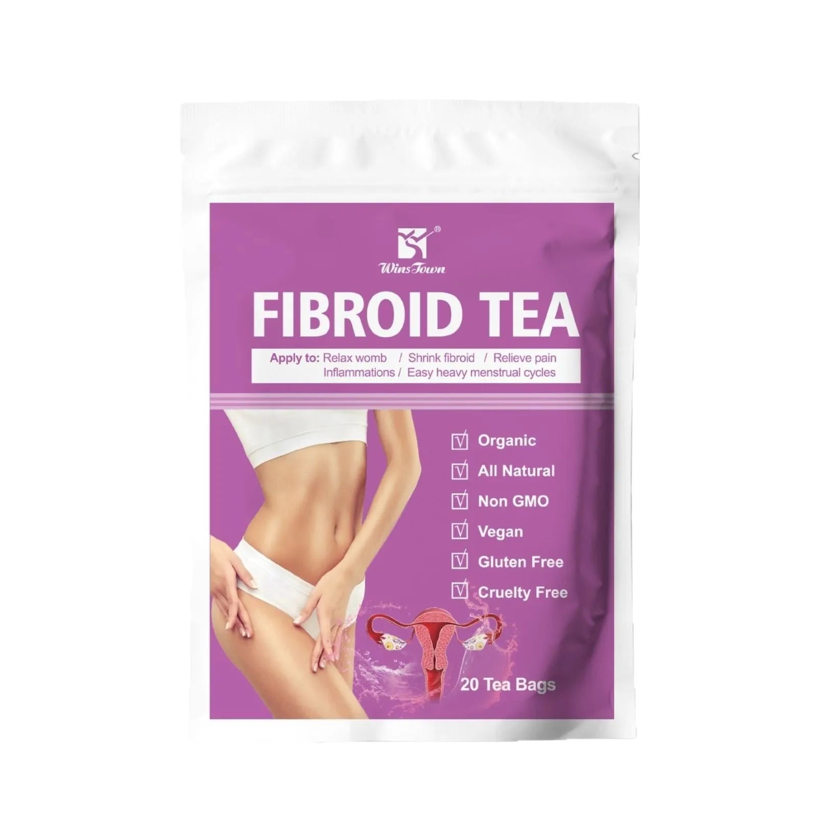 C83 Winstown Fibroid Herbal Tea Bag pack for cold brew.