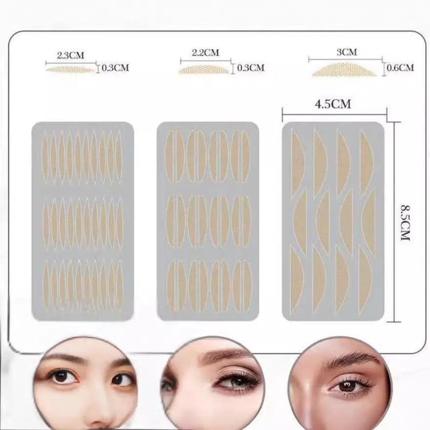 No glue eyelid stickers in non-woven fabric showing three size options L, M, S for household eyelid enhancement