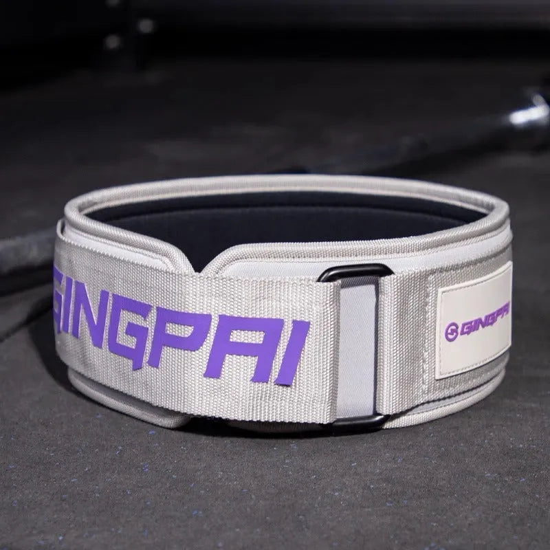 Powerlifting belt in multiple colours for abdominal support during squats, deadlifts, and bench press