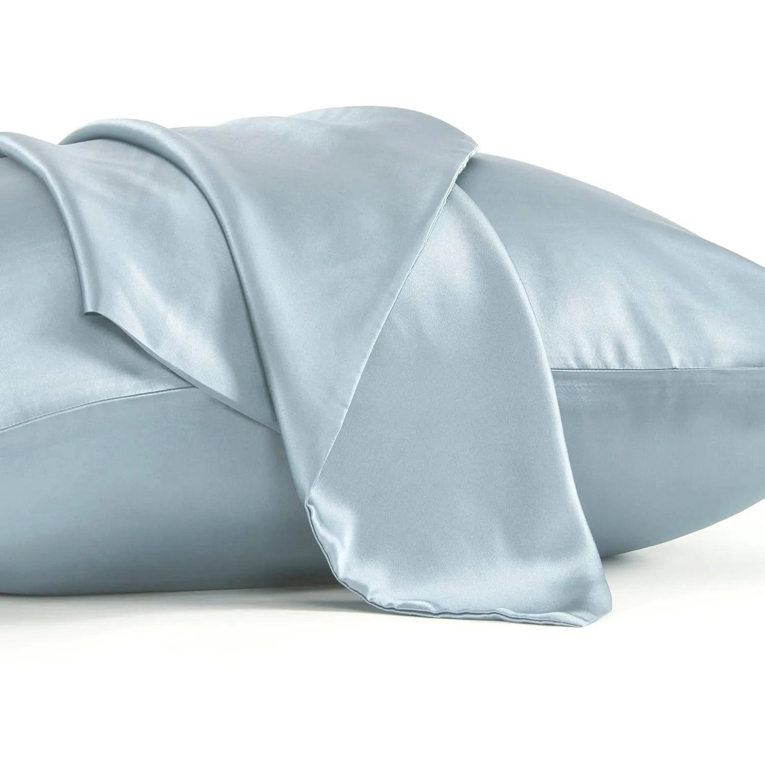 Dark grey mulberry silk pillowcase with envelope closure in modern simplicity style