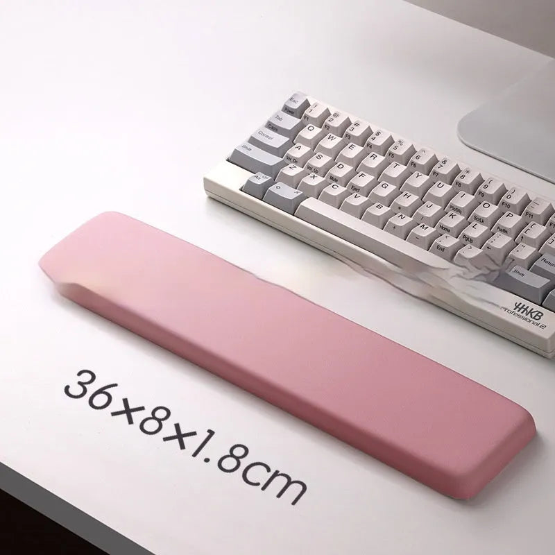 Square silicone wrist support mouse pad with cloth surface measuring 250x180mm