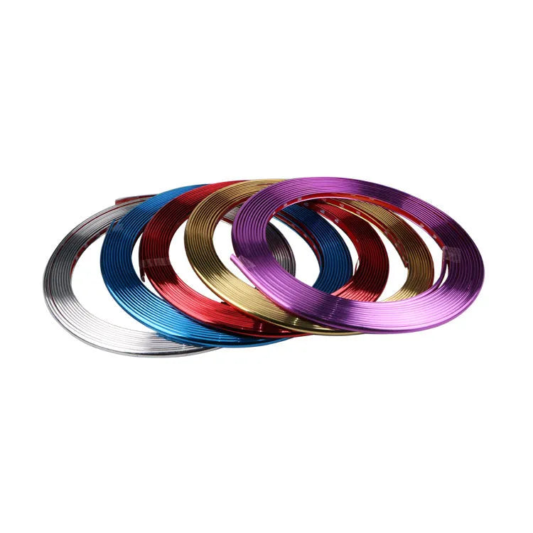 Electroplated purple PVC wheel trim roll for car alloy wheel decoration and protection
