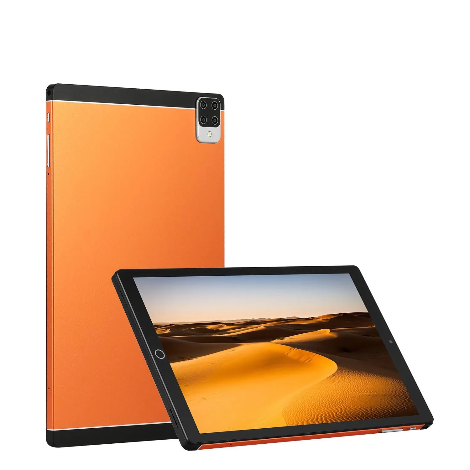 11.6-inch Android 15 tablet in black blue green orange colours with dual SIM and GPS navigation