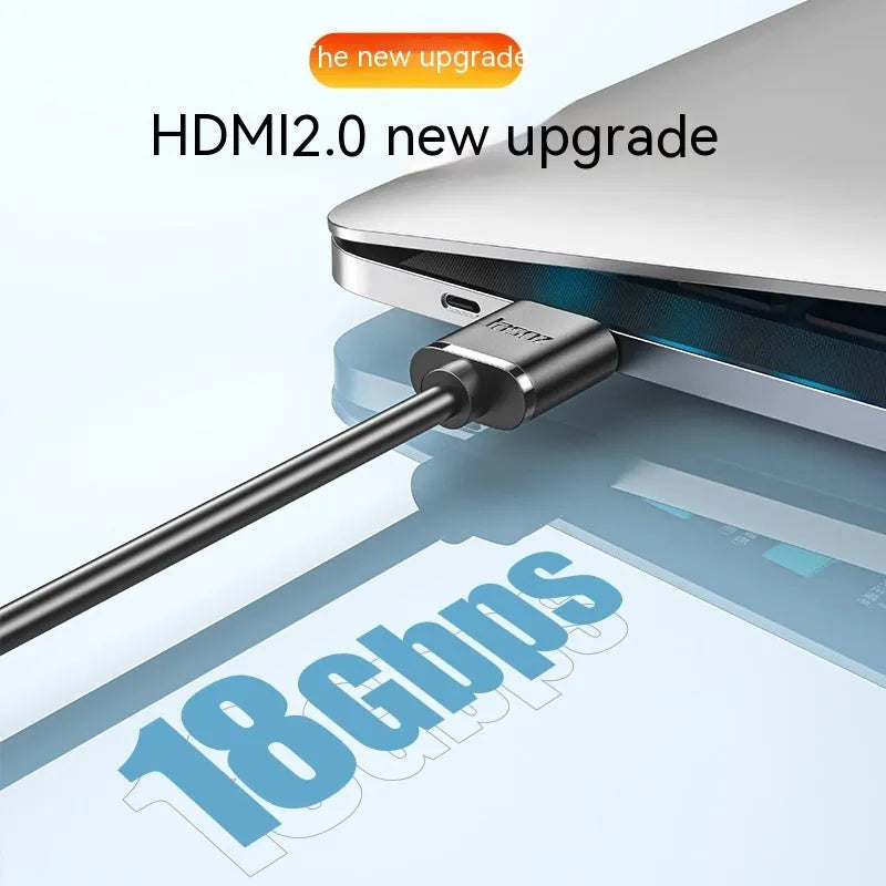 Thin flexible HDMI video cable with gold-plated connectors, available in multiple lengths.