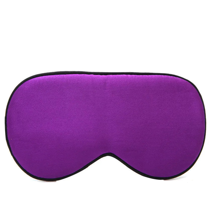 Double-sided mulberry silk eye mask with embroidered print in various colour options