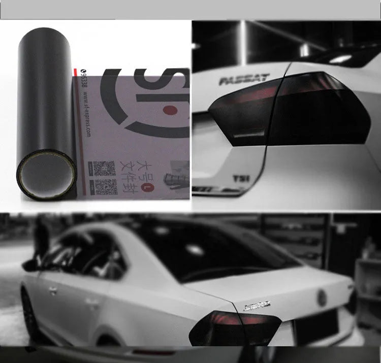 30cm wide TPU car lamp protective film roll for large LED lampshades in dark grey colour