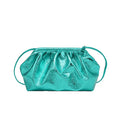PU leather hair clip shoulder crossbody bag in shell shape design showing internal organisation compartments