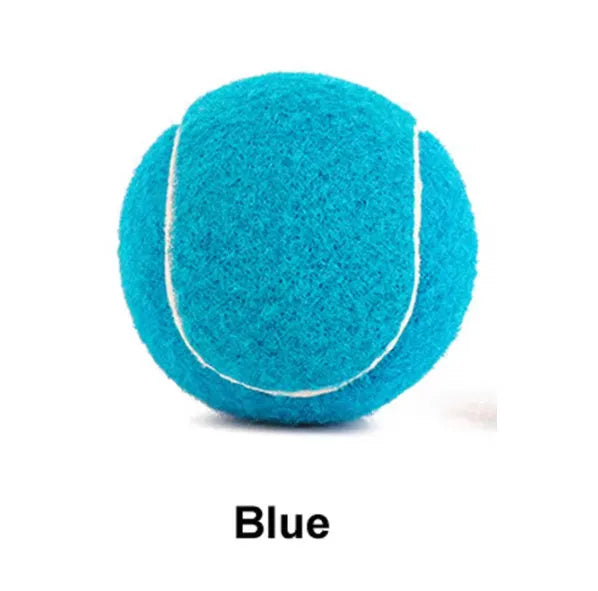Rubber dog tennis ball in assorted bright colours with 6.3cm diameter for bite-resistant fetch play
