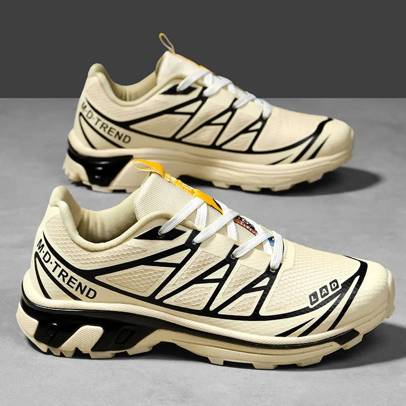 Men's and women's outdoor hiking shoes with mesh lining and rubber sole
