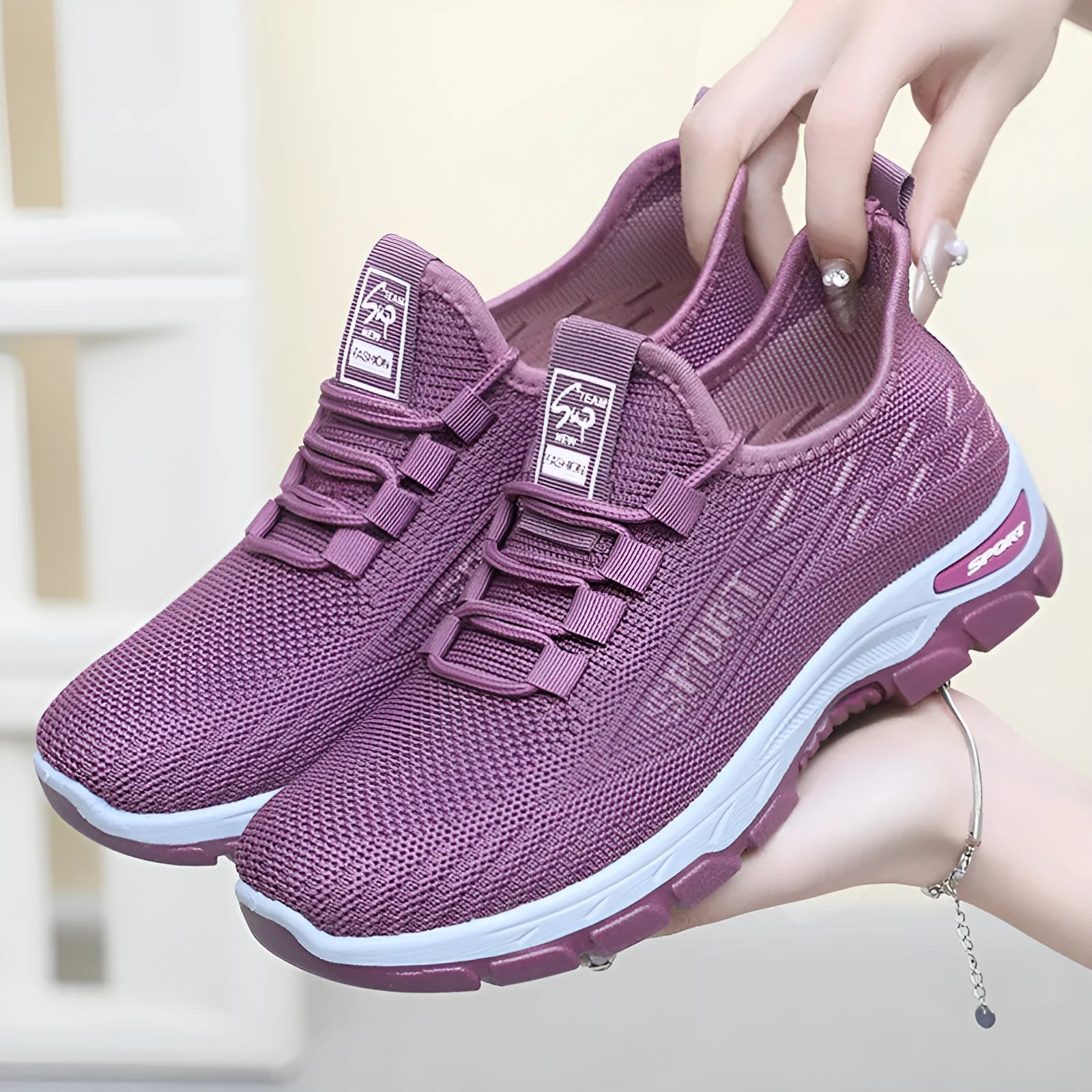 Casual sports sneakers with soft PVC soles in multiple colours for men and women