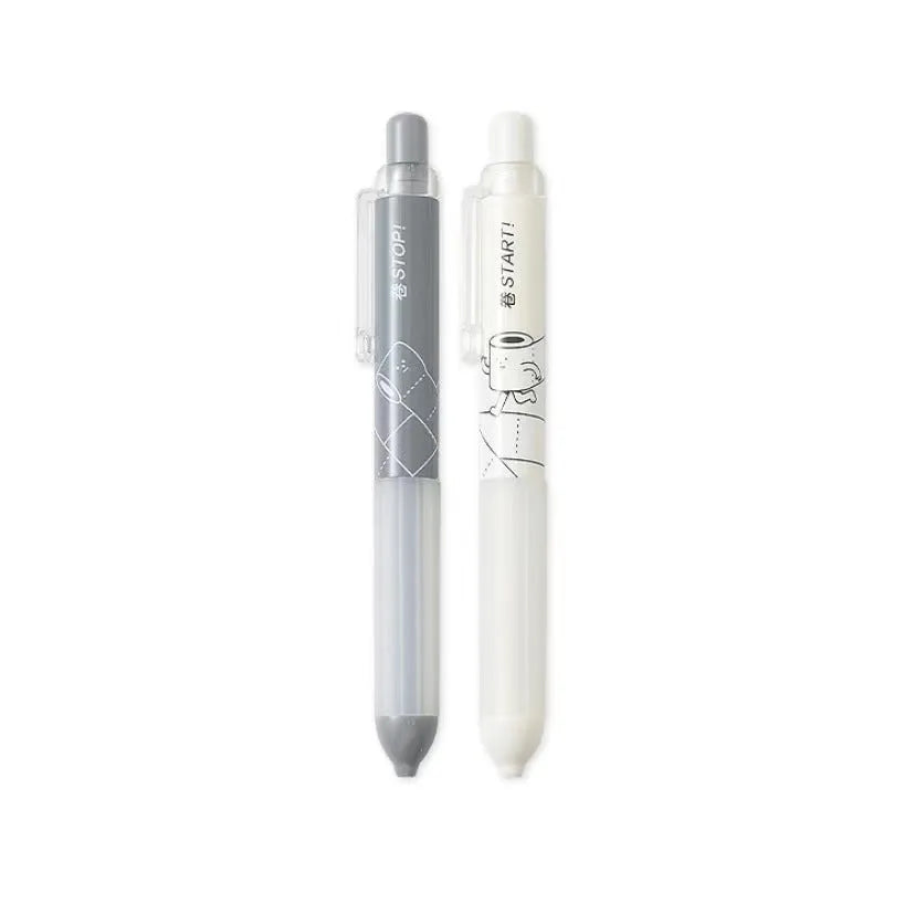0.5mm automatic pencil with cloud grip pattern on plastic barrel in black and white colour options