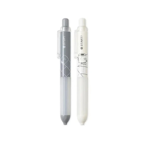 0.5mm automatic pencil with cloud grip pattern on plastic barrel in black and white colour options
