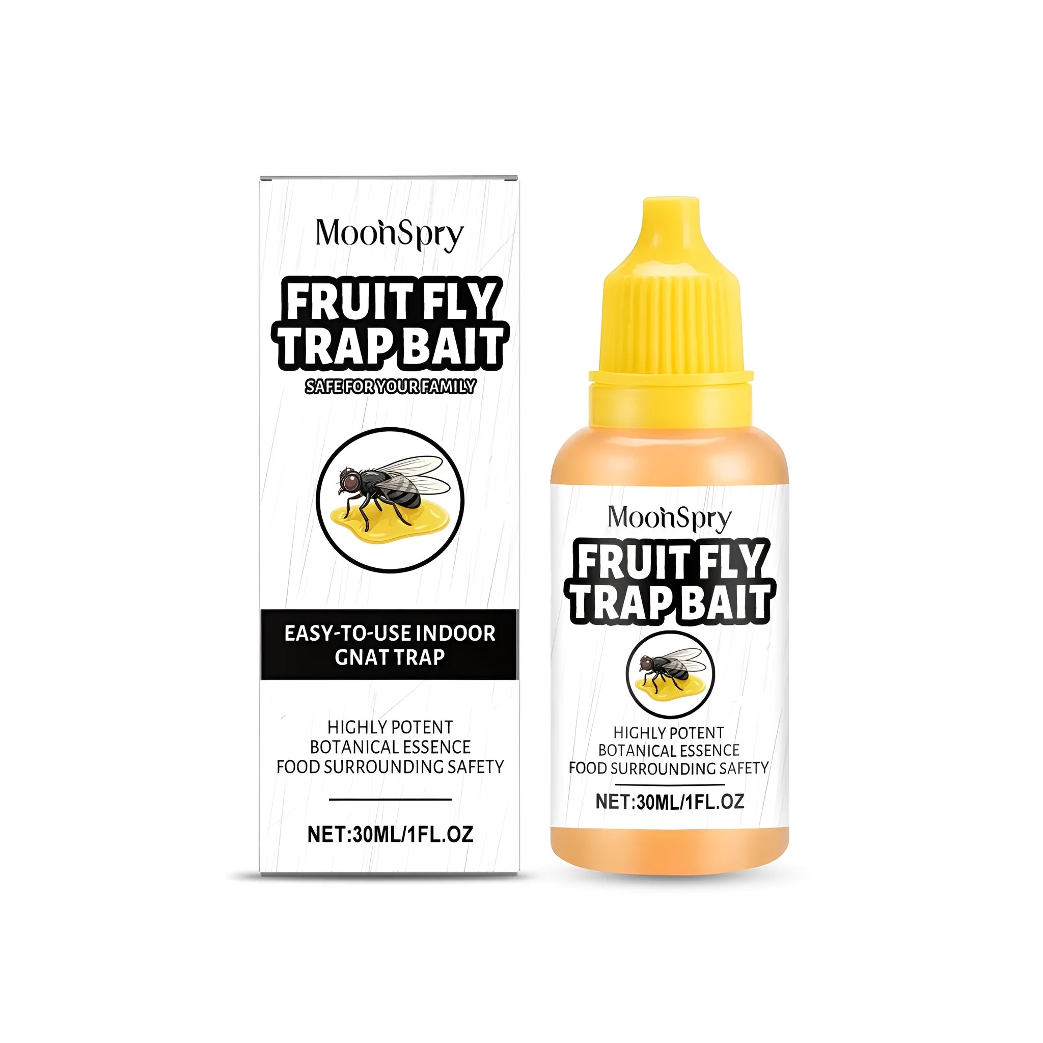 30ml bottle of clear fruit fly bait liquid for Drosophila trap systems