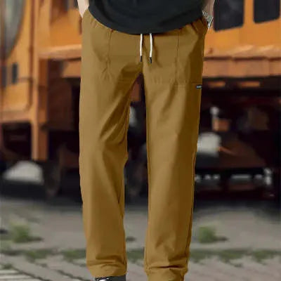 Men's polyester trousers for spring and autumn available in multiple colours and sizes