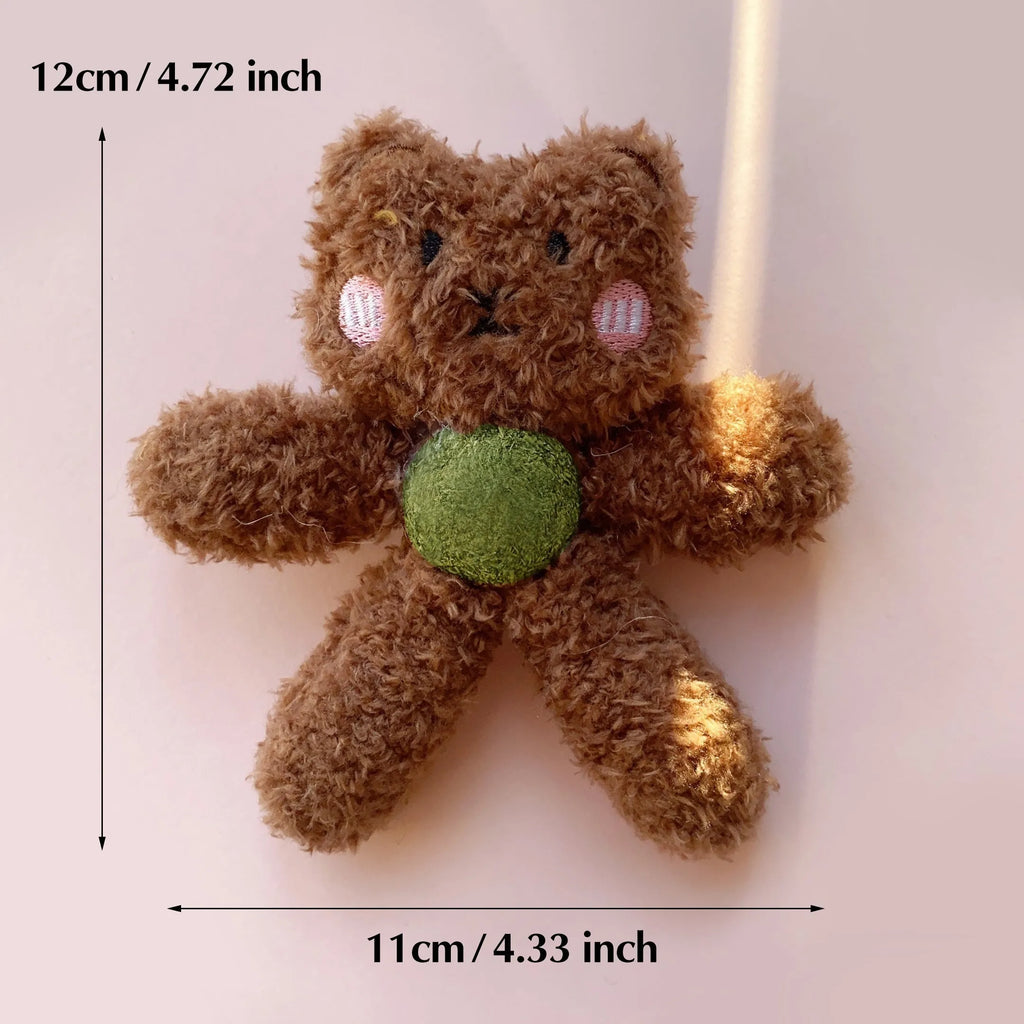 Indoor catnip ball chewing toy in animal design for feline dental hygiene