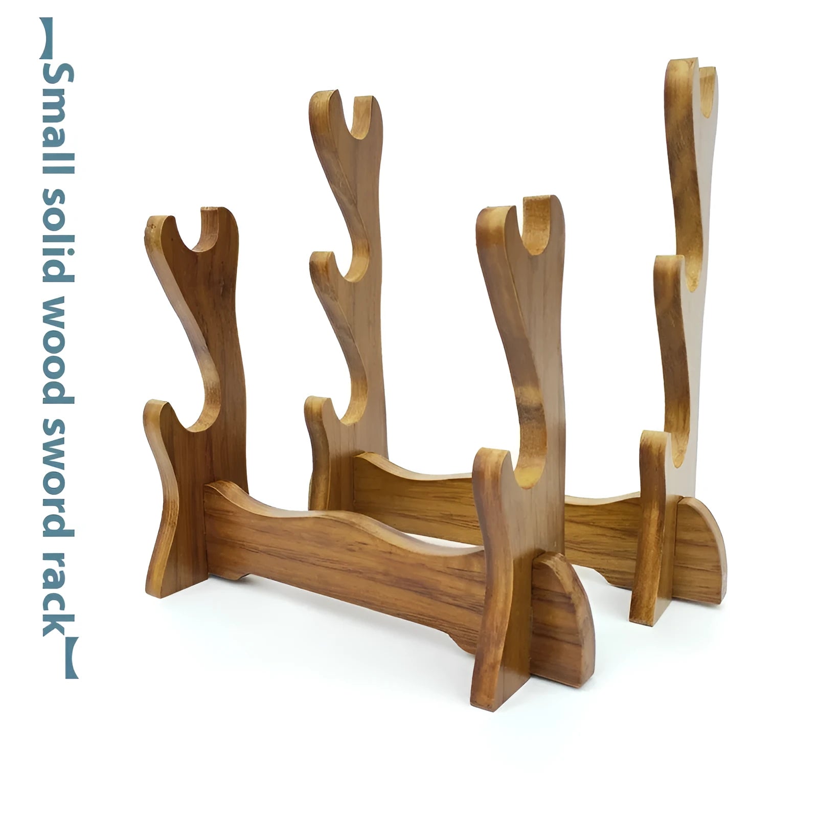 Handmade wooden Chinese style wall bracket shelf with multiple display layers.