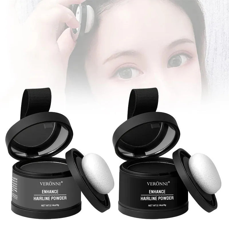 Hairline powder for shadow gap repair with 14 colour classifications including ash brown, auburn, black, and dark blonde