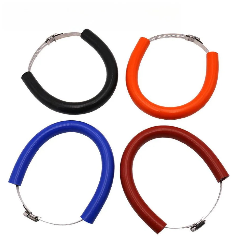 Universal motorcycle exhaust pipe gasket seal ring in black, blue, and orange colour options