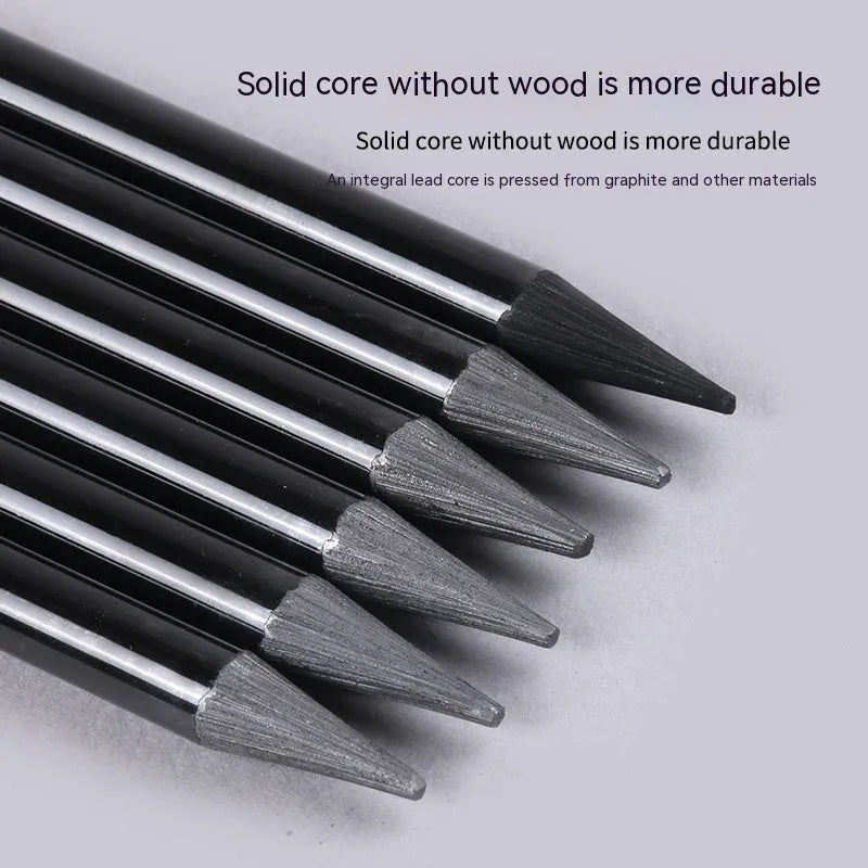 Carbonized Pencil Suit set showing graphite and carbonized pencils with wooden shells on a suction card.