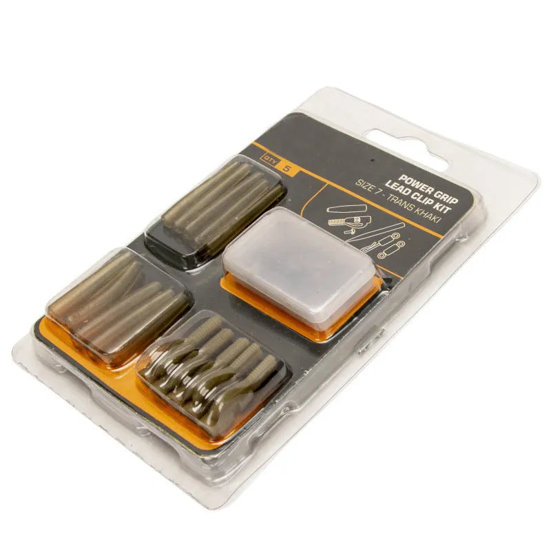 30 piece European carp fishing accessory set with anti-winding pipes, threaded hoses, rotation parts, and screws