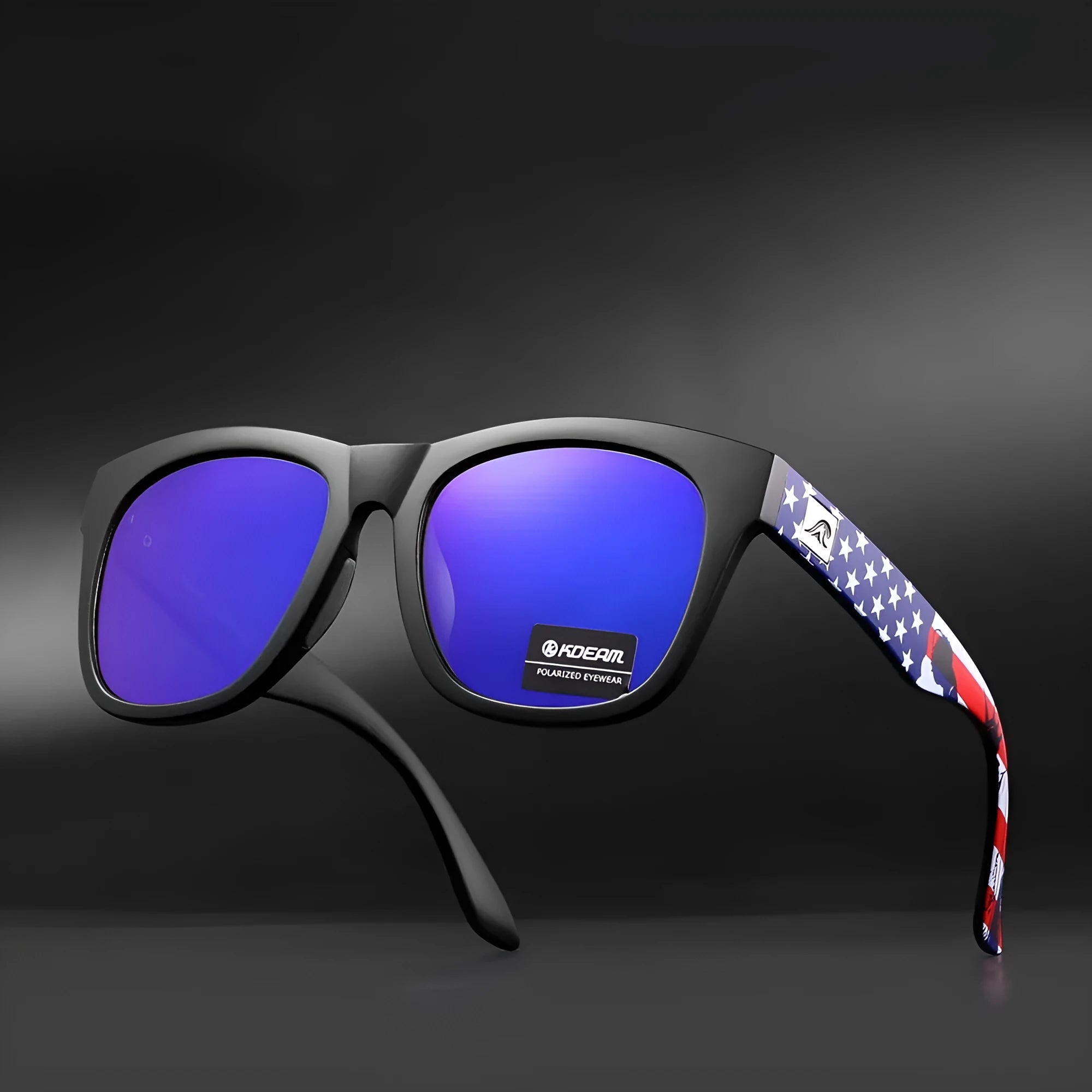 Thickened polarised sunglasses with TAC lenses and PC frame in assorted colours.