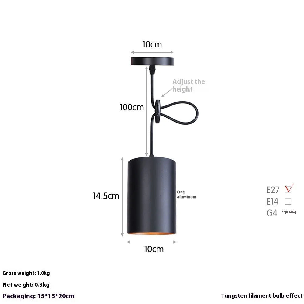 Iron art chandelier with retro industrial design in matte black finish for bedroom or living room ceiling lighting