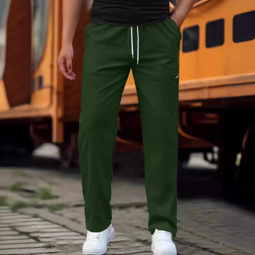 Men's polyester trousers for spring and autumn available in multiple colours and sizes