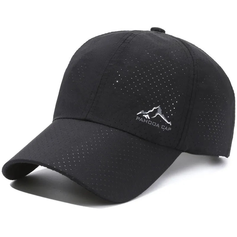 Korean-style adjustable baseball cap in polyester fabric with dome crown design for summer sun protection